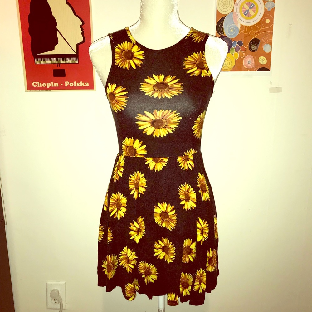 Sunflower skater dress